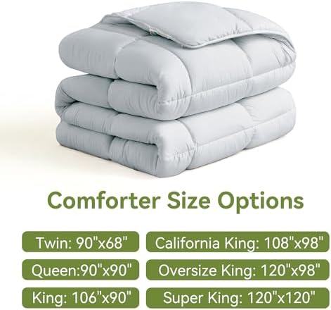 L LOVSOUL Queen Comforter Down Alternative Duvet Insert, 90x90IN