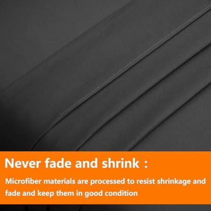 TAIMIT Dark Grey Twin Size Comforter Set - 5 Pieces, Bed in a Bag Bedding Sets with All Season Soft Quilted Warm Fluffy Reversible Comforter,Flat Sheet,Fitted Sheet,1 Pillow Shams,1 Pillowcases