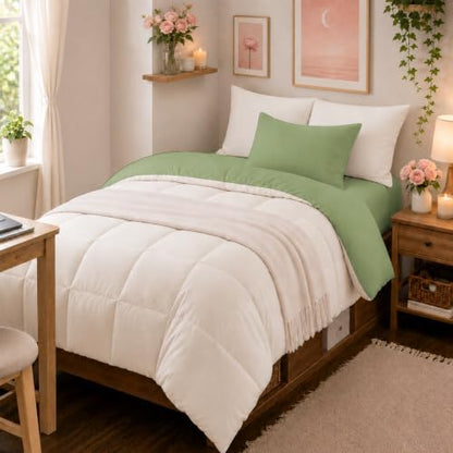 Anluoer Twin Comforter Set, 5 Piece Bed in a Bag Twin Bedding Sets