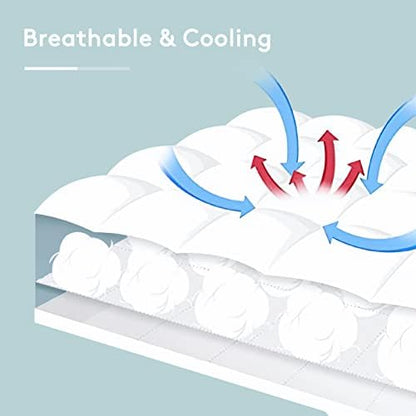 SameBed Mattress Topper Twin,Extra Thick Mattress Pad Cover for Back Pain,Cooling Mattress Protector with 8-21 Inch Deep Pocket,Overfilled Down Alternative Filling,White