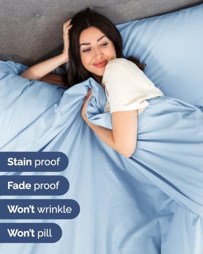 Flex Top Split Head King 6 Piece Sheet Set - Soft & Cooling - Light Blue