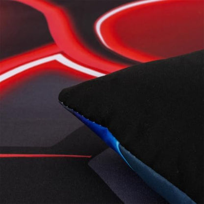 NTBED Queen 3 Pieces Game Comforter Set for Boys Girls Kids Gaming Lightweight Microfiber Gamer Bedding Sets Red Blue