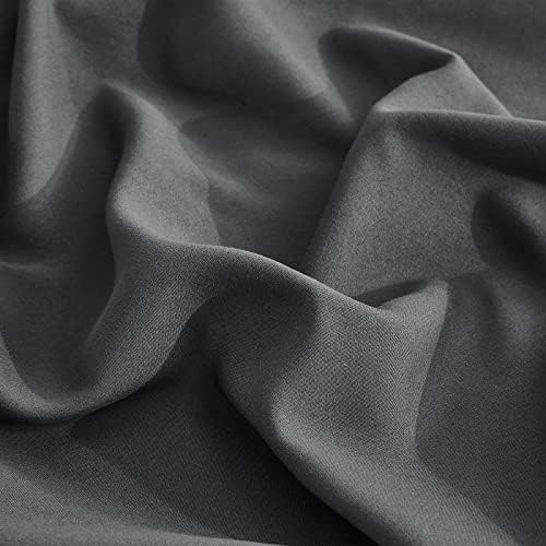 CHIXIN Ruffle Skirt Bedspread King Size - 30" Long Drop, Shabby Chic & Farmhouse Style, Soft and Lightweight Bedding Cover, 3 Piece Set, Dark Grey