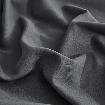CHIXIN Ruffle Skirt Bedspread Cal King Size - 30" Long Drop, Shabby Chic Style, Lightweight Bedding Cover, 3 Piece Set, Dark Grey