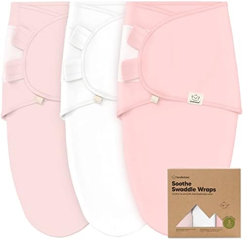 KeaBabies 3-Pack Organic Baby Swaddles for Newborns, Infant, Candy, 0-3M