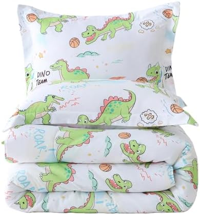 Cute Dinosaur Full Size Bed Comforter Kids Bedding Set