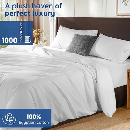 SONORO KATE 1000 Series 100% Egyptian Cotton King Duvet Cover Set,3PC