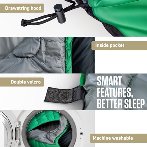 VENTURE 4TH Backpacking Sleeping Bag for Camping - Single, XXL & Double