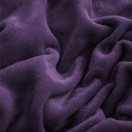 BEDELITE Flannel Sheet Set, California King Size, Purple, 4 Pieces