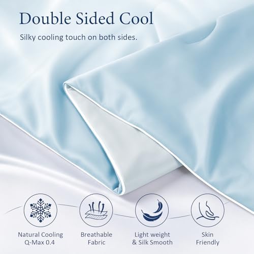 Cooling Comforter for Hot Sleepers, King 106x90, Light Blue