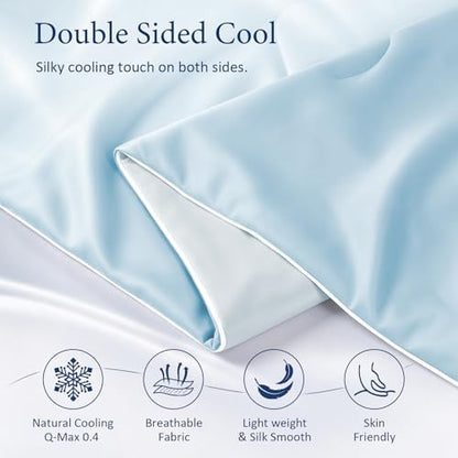 Cooling Comforter for Hot Sleepers, King 106x90, Light Blue
