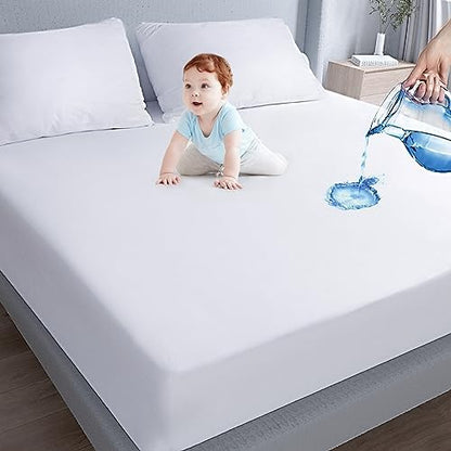 Queen Size Mattress Protector Waterproof, Mattress Cover for Kids