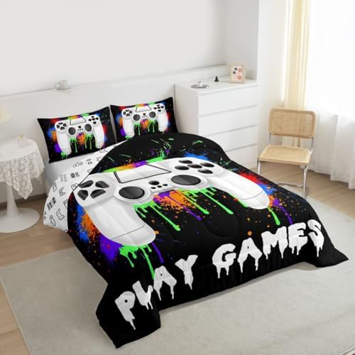 Feelyou Gamer Bedding Set Toddler Size for Boys Girls