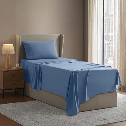 Nestl Twin Sheet Set - Bed Sheets - Blue Heaven - 3-Piece Deep Pocket