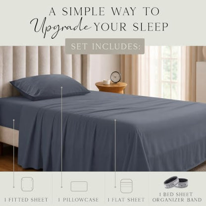 KARISSA MAE Luxury Bamboo Viscose Twin Size Sheet Set