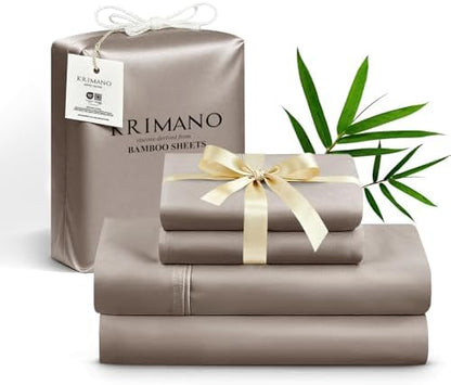 Bamboo Viscose Sheet Set Full Size, Cooling Sheets Bed Set 4pcs
