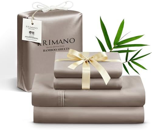 Bamboo Viscose Sheet Set King Size, Cooling Sheets Bed Set 4pcs