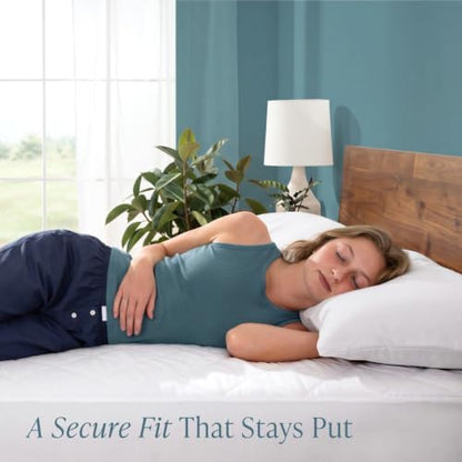 Bare Home Quilted Fitted Mattress Pad (Calfornia King, White)