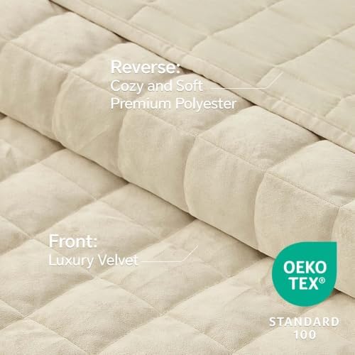 BEDELITE Velvet Quilt Set Queen Size, Luxury Velvet Comforter Bedding