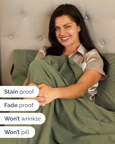 Flex Top Split Head King Sheet Set - 4 Piece Extra Deep Sheets - Sage Green