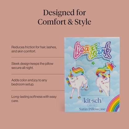 Lisa Frank x Kitsch Satin Pillowcase, Size 19x36 - MarkieTM