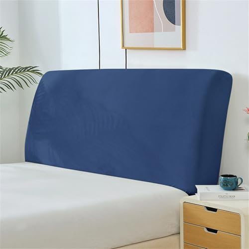 Stretch Headboard Slipcover, Elastic Bed Protector for Bedroom Decor, Full Coverage, Stone Blue (71"x27" / 180x70 cm Size)