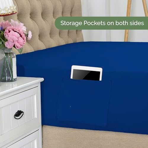 Elegant Comfort 1500 Premium Hotel Quality 18-21 Inches Deep - Extra Deep Pocket Single Fitted Sheet for High Mattress, Luxury and Softest, Smart Pocket - Wrinkle Free, King, Royal Blue