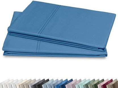 California Design Den 600 TC Set of 2 Pillowcase Standard, Parisian Blue