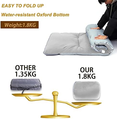Thick Camping Sleeping Pad, Soft Comfortable Microfiber Camping Cot Pads for Adults, Lightweight Foldable Sleeping mats for Traveling Hiking Backpacking Traveling