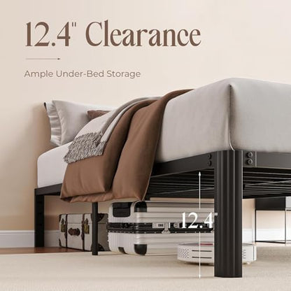 Queen Metal Bed Frame 14 Inch, Heavy Duty Platform, No Box Spring Needed