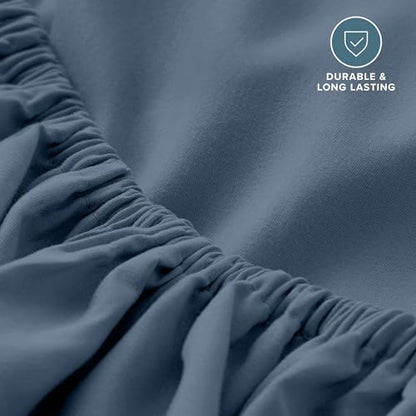 Bare Home Twin XL Fitted Sheet - 1800 Ultra-Soft (Twin XL, Bering Sea)