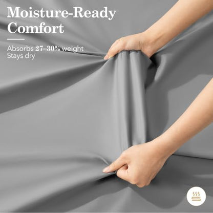 SONORO KATE 600 Thread Count 100% Organic Cotton Queen Size Sheet Set