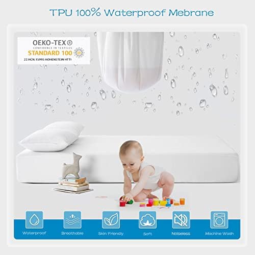 GRT 2 Pack 100% Waterproof Mattress Protector Cal King Size, Breathable & Noiseless Waterproof Mattress Cover Fitted Deep Pocket from 5" to 21", Smooth Washable Cal King Bed Protector - Vinyl Free