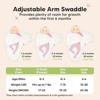 KeaBabies 3-Pack Organic Baby Swaddles for Newborns, Infant, Lil Fawn, 0-3M