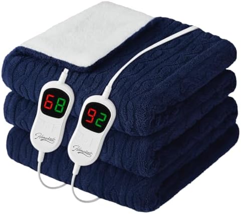 Homemate Heated Electric Blanket Queen Size 84"x 90" Heating Blanket