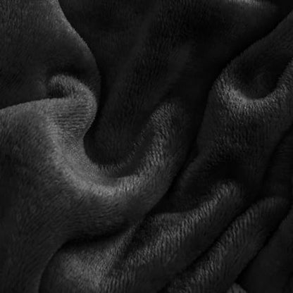 BEDELITE Flannel Sheets King Size, Black, 4 Pieces