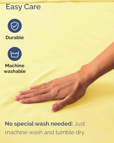 CGK Linens Extra Deep Flex Top Split Head King Fitted Sheet Only - Yellow