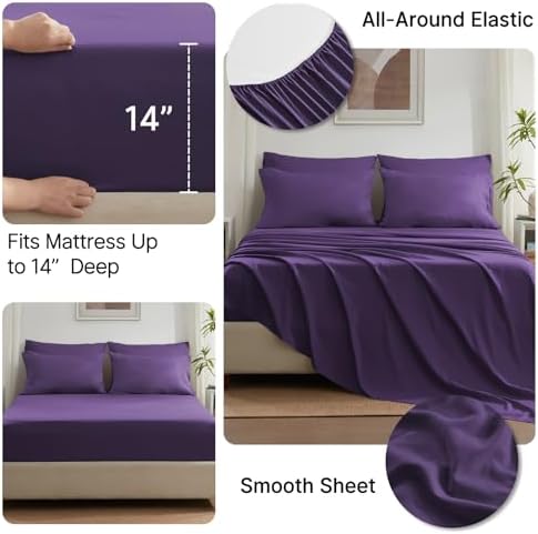 Anluoer Twin Comforter Set, 5 Piece Bed in a Bag Twin Bedding Sets