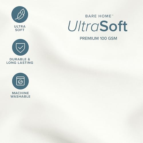 Bare Home Comforter Set - 1800 Ultra Soft (Oversized Queen, Antique White)