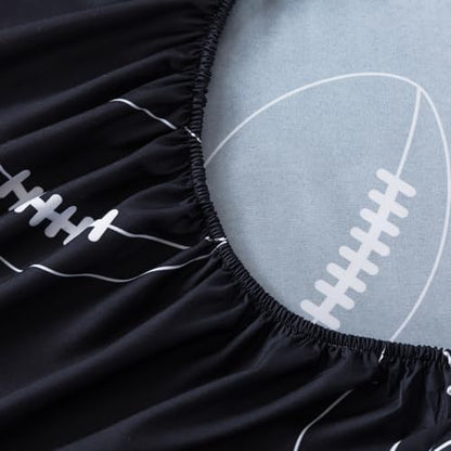 ADASMILE A & S 6 Piece Sports Bedding Twin for Boys Football Comforter Set