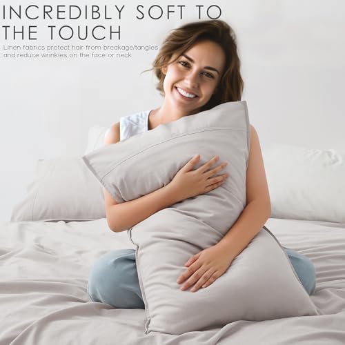 100% Organic Linen Sheets Split King Size Bed Sheets