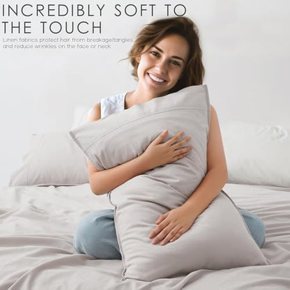 100% Organic Linen Sheets Split King Size Bed Sheets