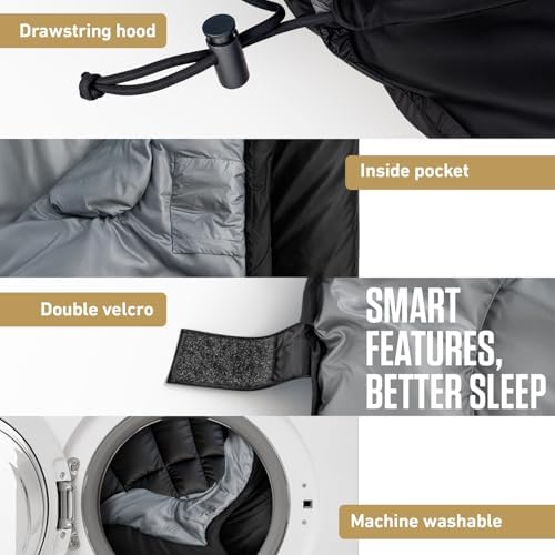 VENTURE 4TH Backpacking Sleeping Bag for Camping - Single, XXL & Double