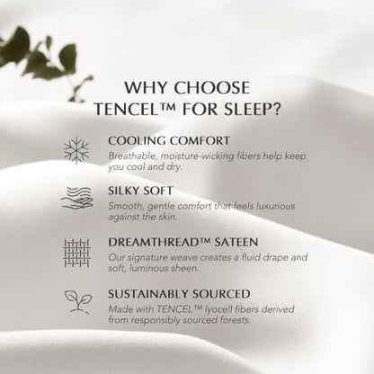 EverGrace Tencel™ Sheet Set, Breathable & Cooling, Full, Bright White