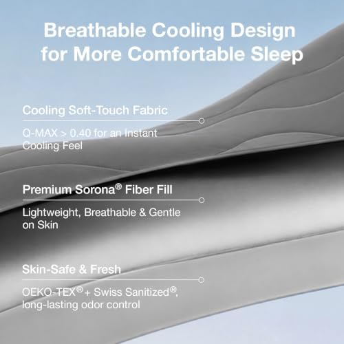Novilla Cooling Comforter Set for Hot Sleepers 5pcs Queen Cooling Sheet Set