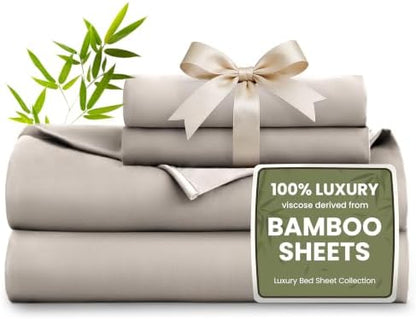 Love's cabin 100% Rayon Derived from Bamboo, King Size Sheet Set, 6 Pieces