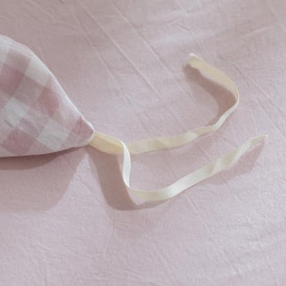 JIYUAN Oversized Queen Washed Cotton Duvet Cover SetClassic Gingham
