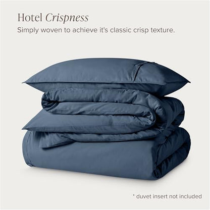 Bare Home 100% Organic Cotton Duvet Cover Set (Twin/Twin XL, Bering Sea)