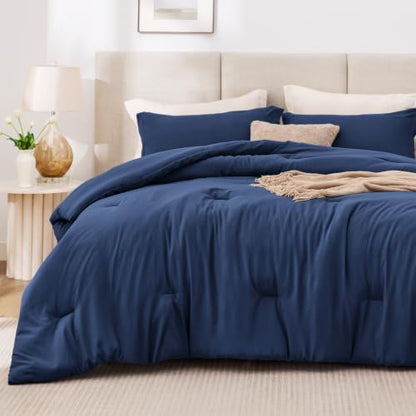 Love's cabin Dark Blue Twin/Twin XL Comforter Set, 2-Piece Bed Set