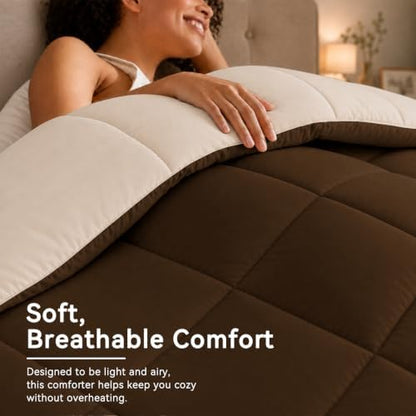Anluoer Queen Comforter Set 7 Piece, Soft Bed in a Bag Queen Bedding Sets